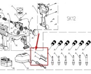 Ключ монтажный для аккумуляторного заклепочника SKytools SK12